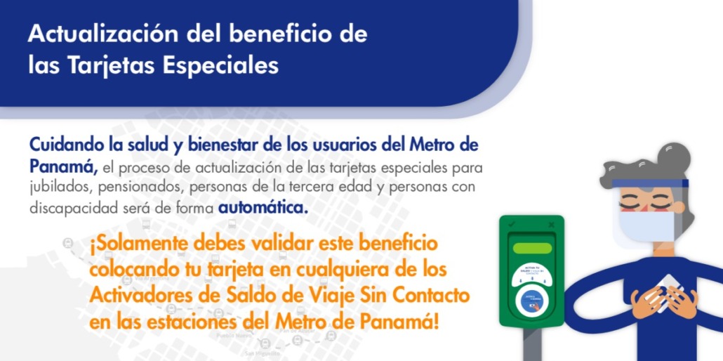 Beneficio de tarjeta especial del Metro de Panamá se extenderá  automáticamente – El Metro de Panamá