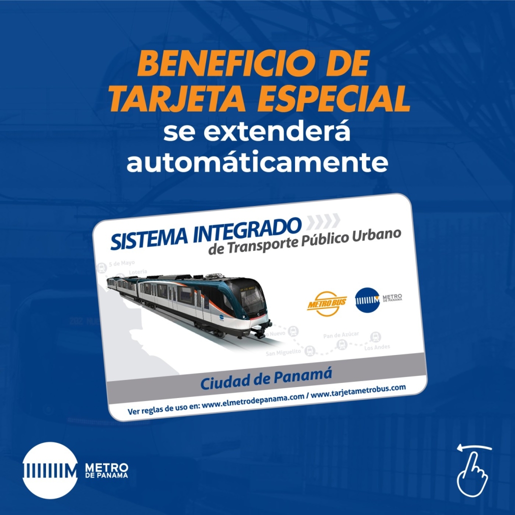 Beneficio de tarjeta especial del Metro de Panamá se extenderá  automáticamente – El Metro de Panamá